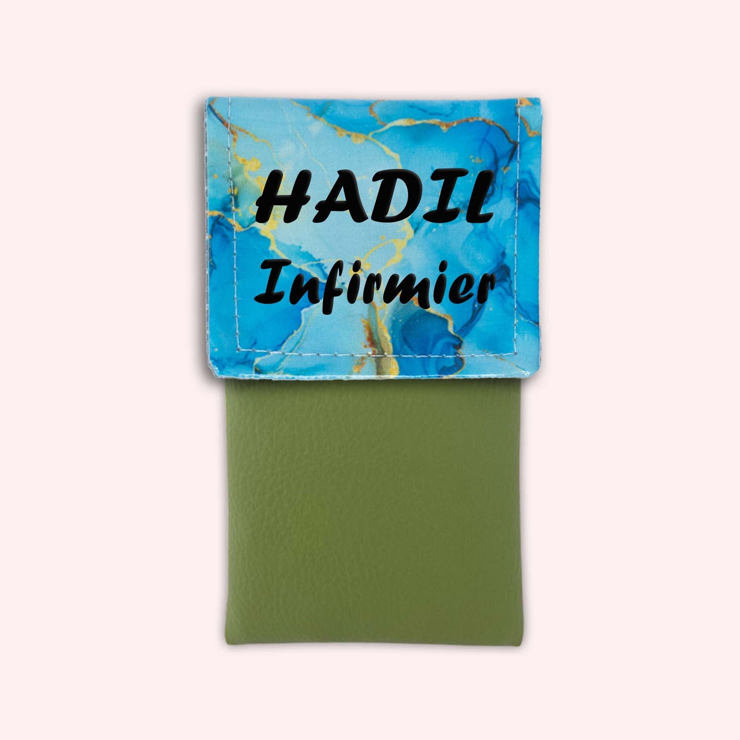 Pochette aimantée Marbre Ciel Doré