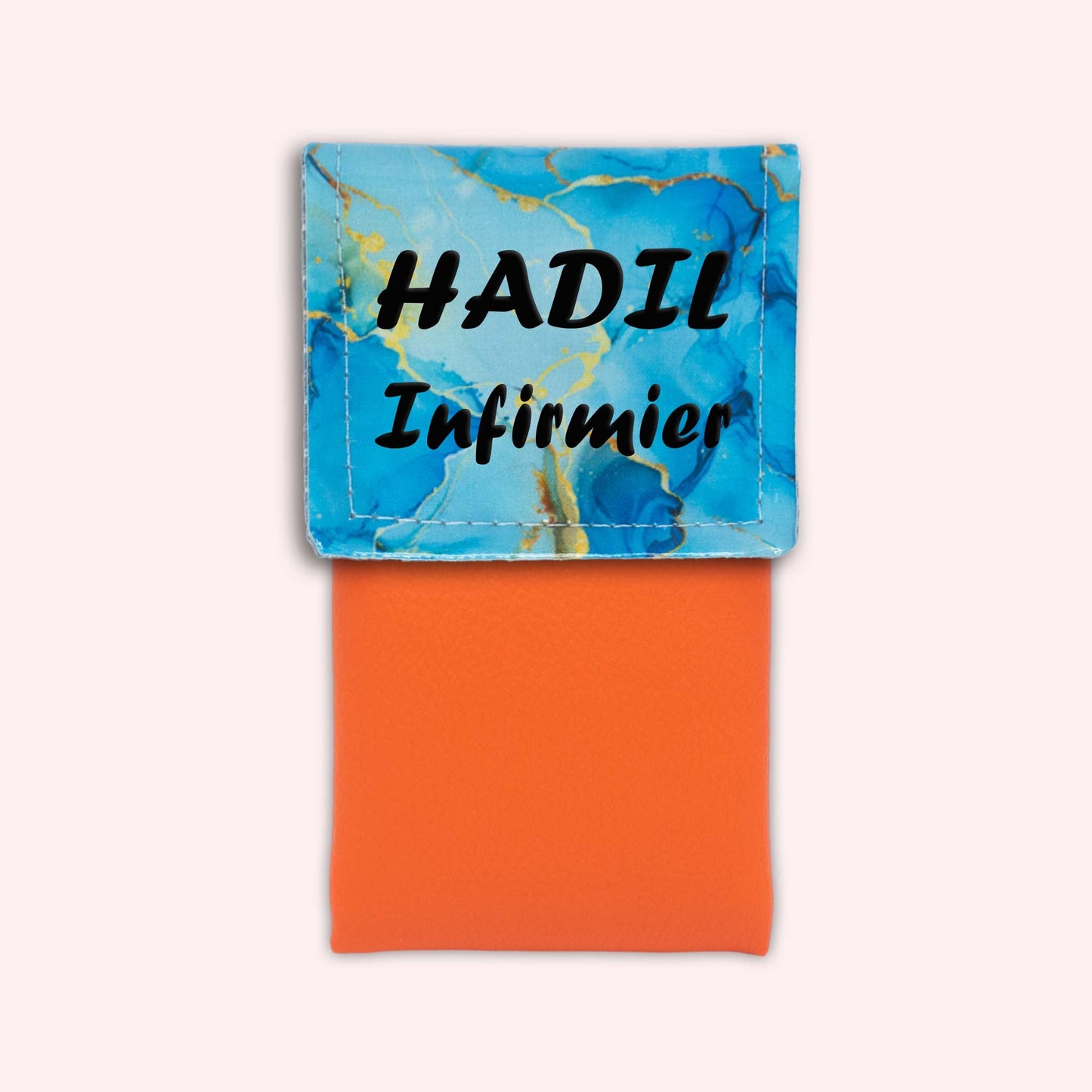 Pochette aimantée Marbre Ciel Doré