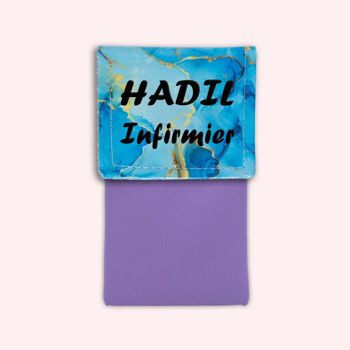 Pochette aimantée Marbre Ciel Doré