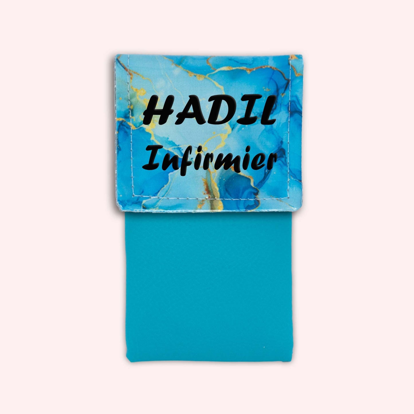 Pochette aimantée Marbre Ciel Doré