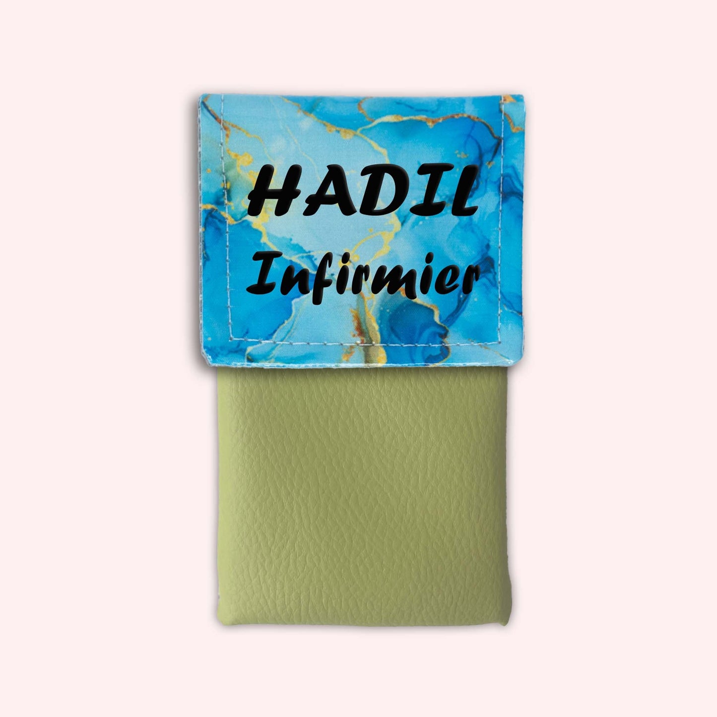 Pochette aimantée Marbre Ciel Doré