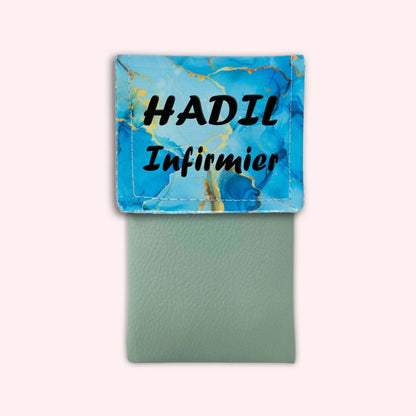 Pochette aimantée Marbre Ciel Doré