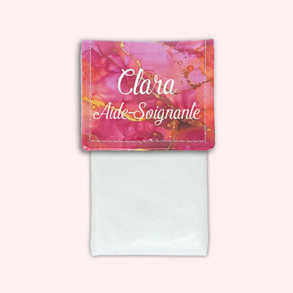 Pochette aimantée Marbre Rose Doré