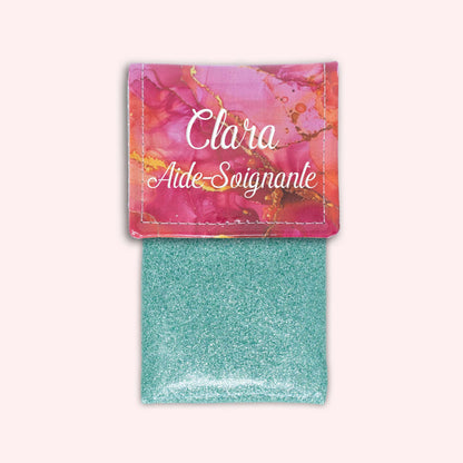 Pochette aimantée Marbre Rose Doré