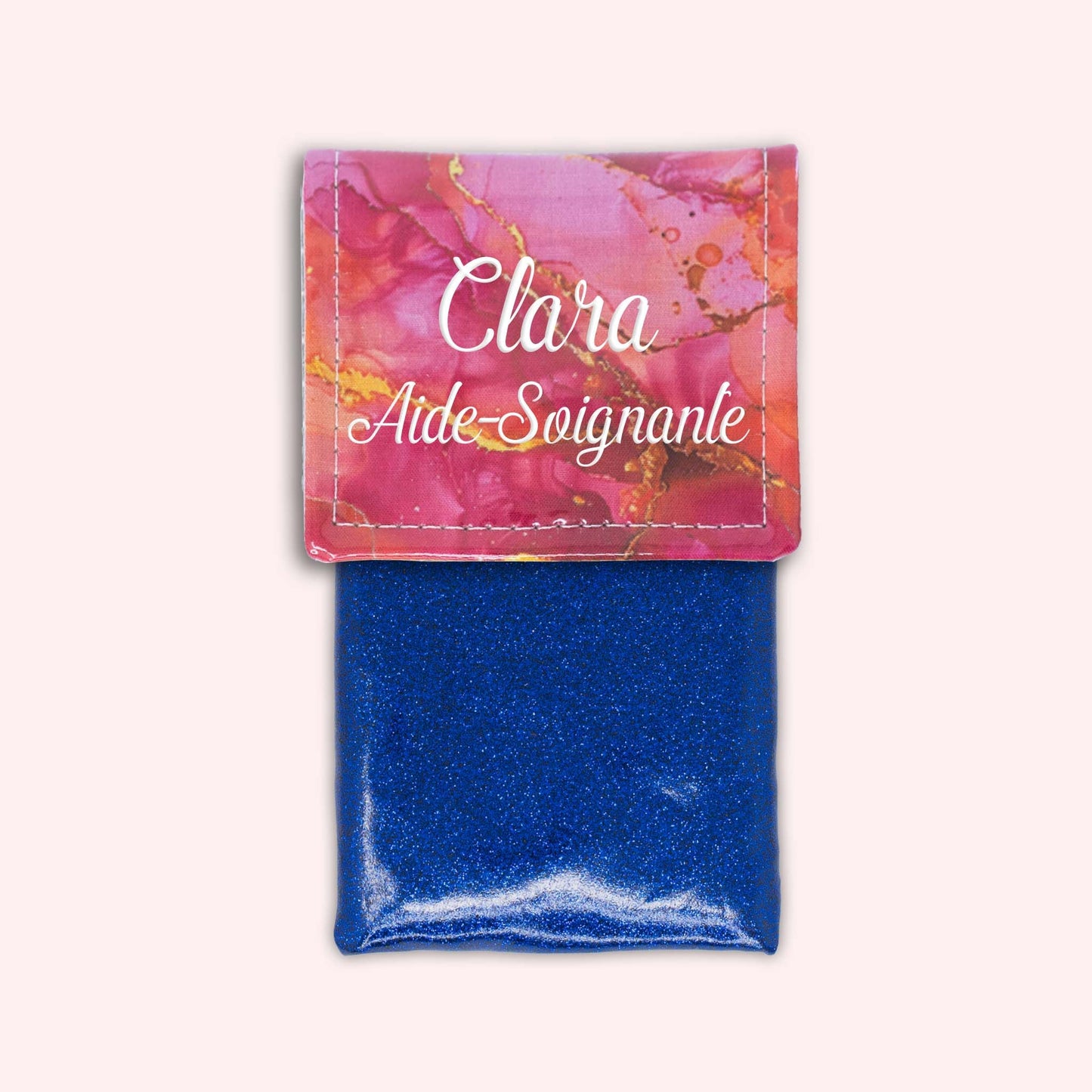 Pochette aimantée Marbre Rose Doré