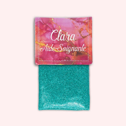 Pochette aimantée Marbre Rose Doré