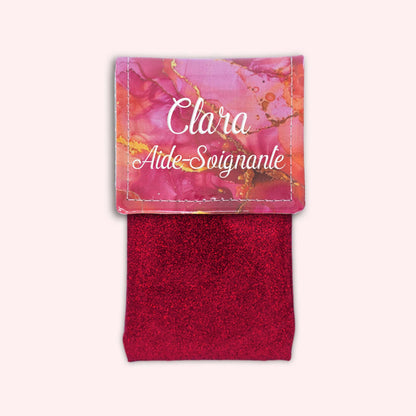Pochette aimantée Marbre Rose Doré