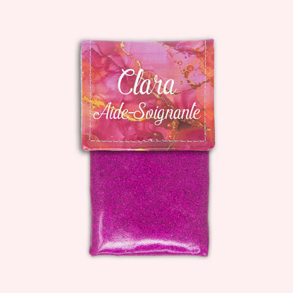 Pochette aimantée Marbre Rose Doré