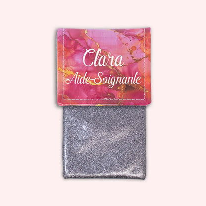 Pochette aimantée Marbre Rose Doré