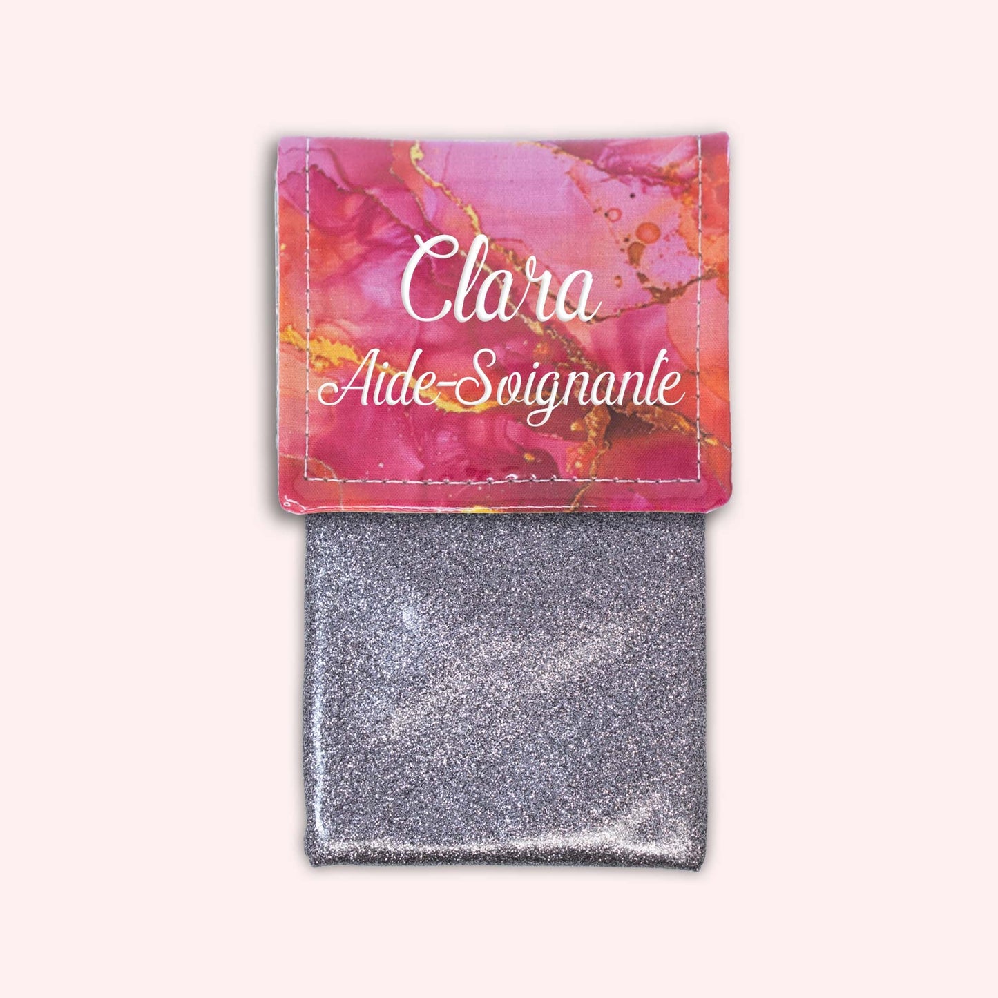 Pochette aimantée Marbre Rose Doré