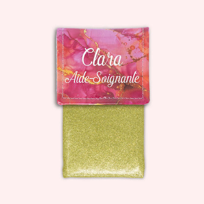 Pochette aimantée Marbre Rose Doré