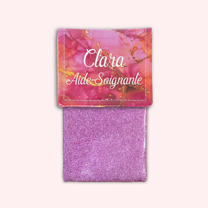 Pochette aimantée Marbre Rose Doré