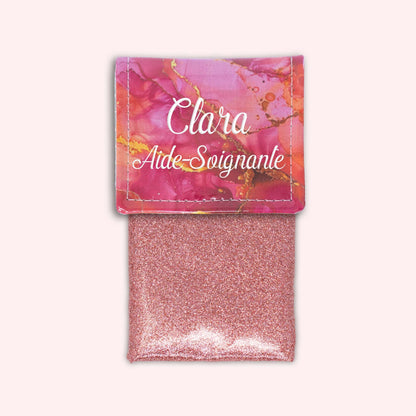 Pochette aimantée Marbre Rose Doré