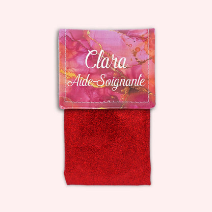Pochette aimantée Marbre Rose Doré