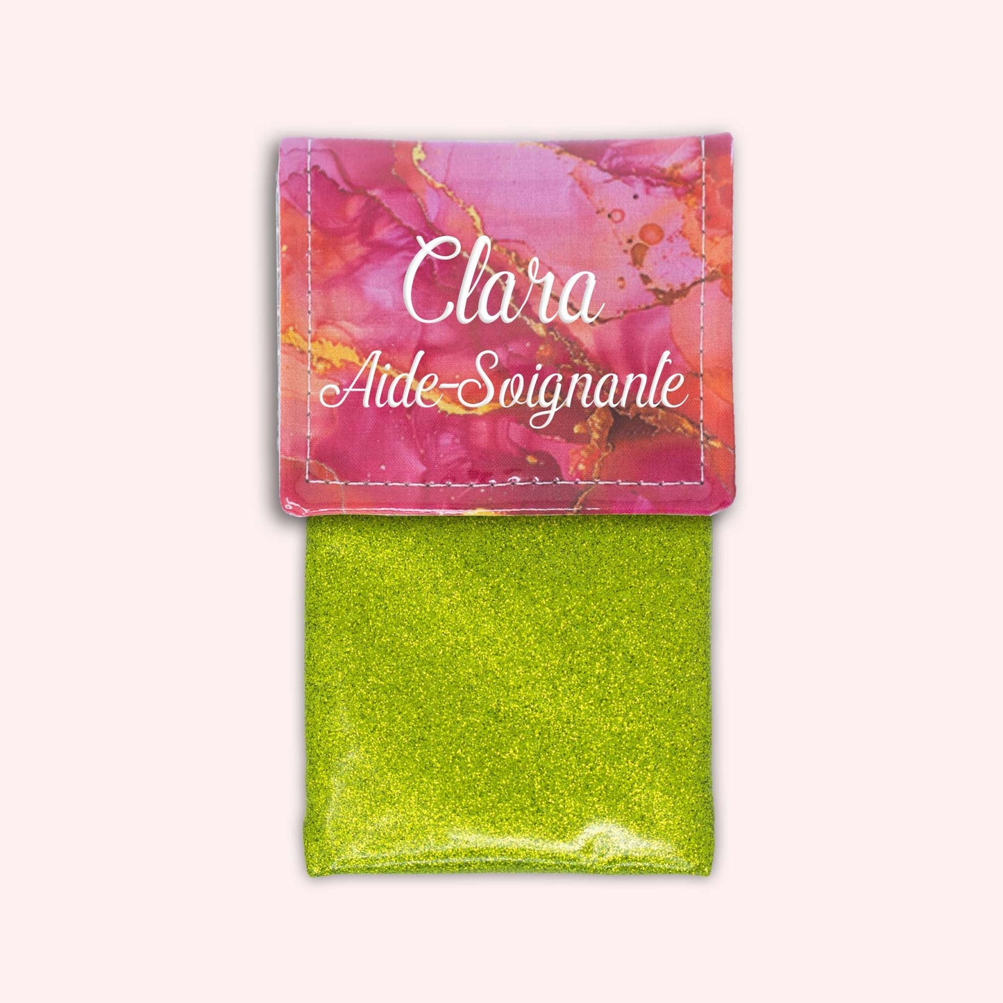 Pochette aimantée Marbre Rose Doré