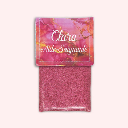 Pochette aimantée Marbre Rose Doré