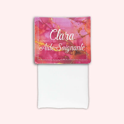 Pochette aimantée Marbre Rose Doré