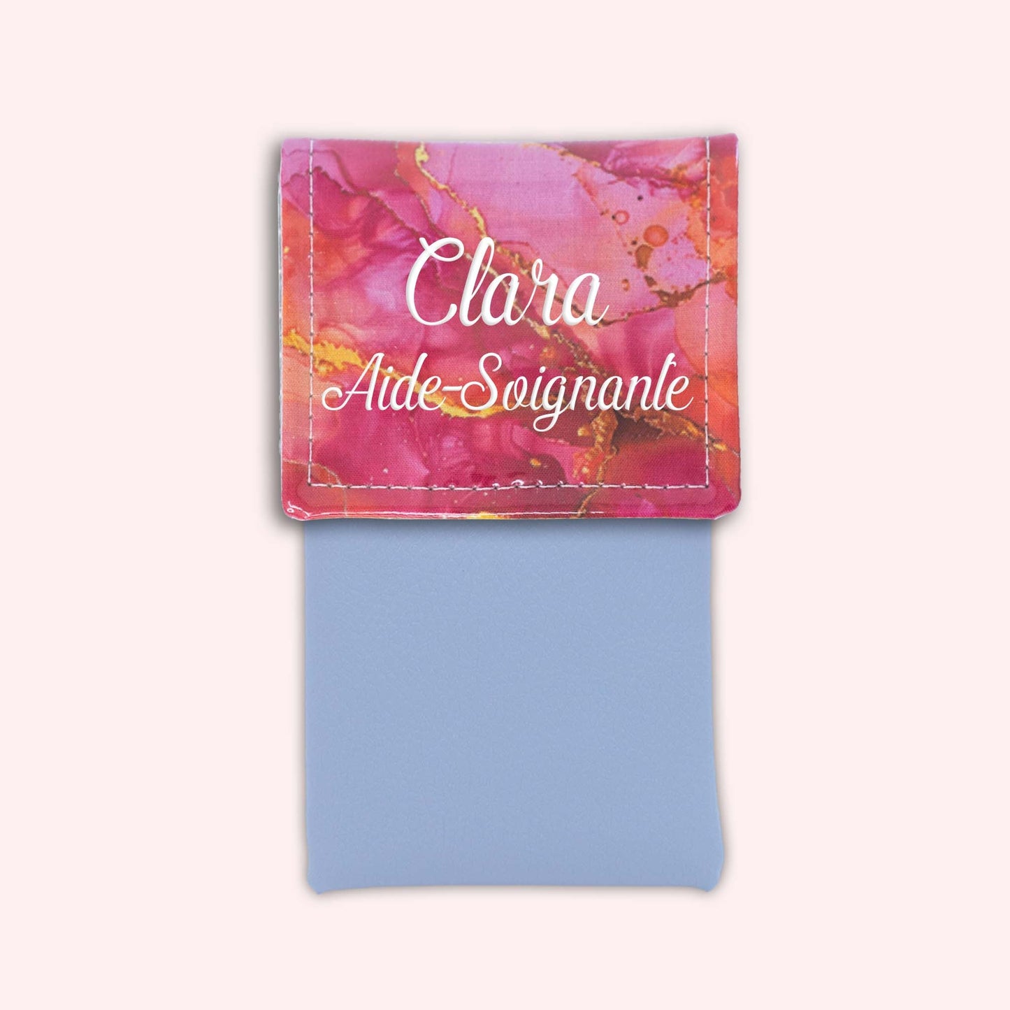 Pochette aimantée Marbre Rose Doré