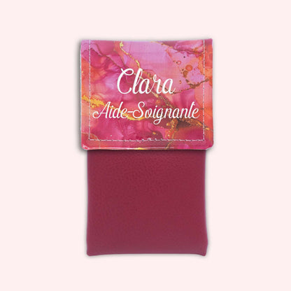 Pochette aimantée Marbre Rose Doré