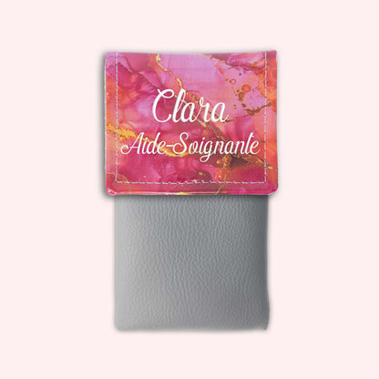 Pochette aimantée Marbre Rose Doré