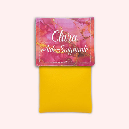 Pochette aimantée Marbre Rose Doré