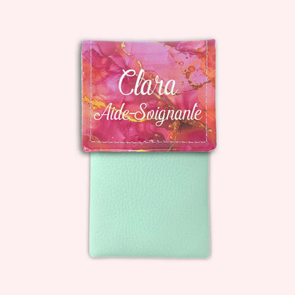 Pochette aimantée Marbre Rose Doré