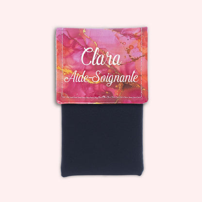 Pochette aimantée Marbre Rose Doré