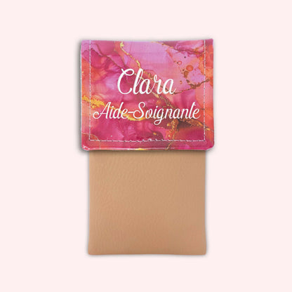 Pochette aimantée Marbre Rose Doré