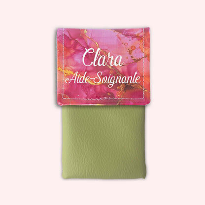 Pochette aimantée Marbre Rose Doré