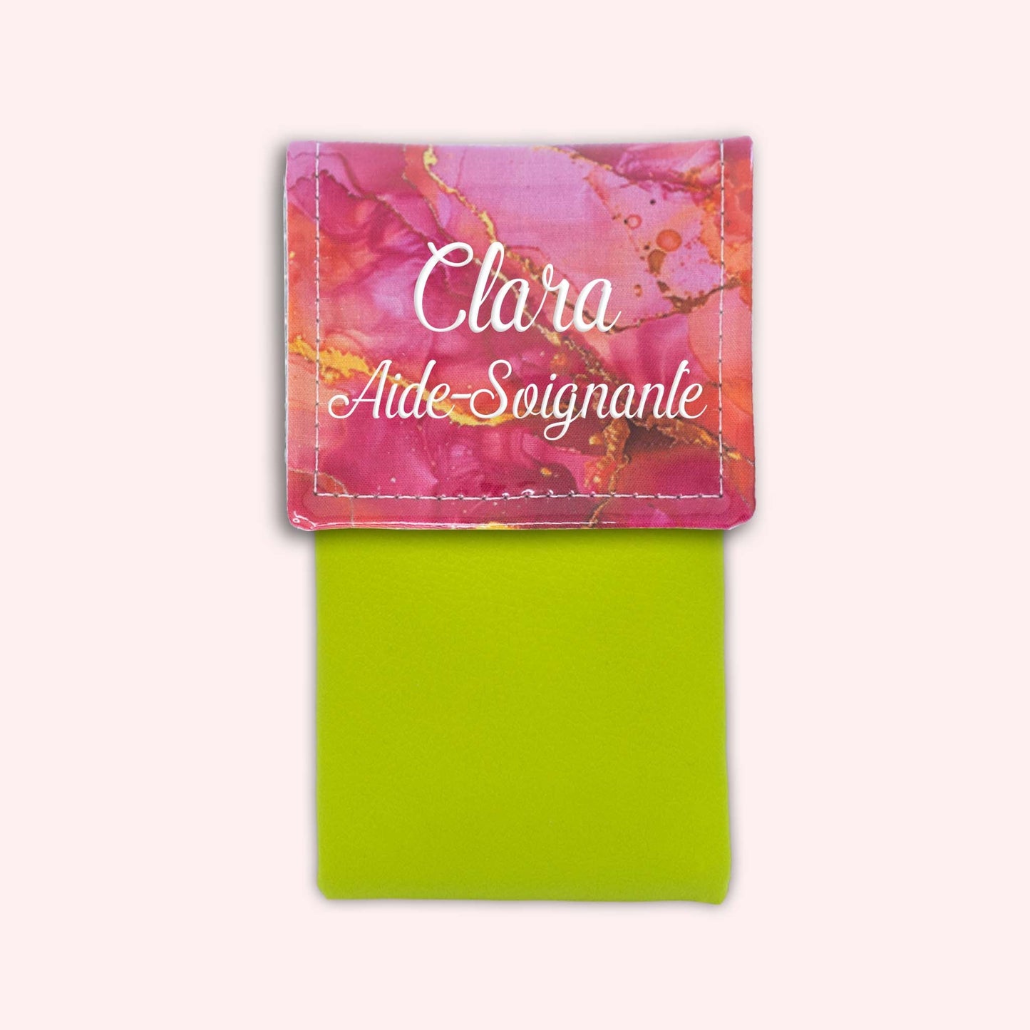 Pochette aimantée Marbre Rose Doré