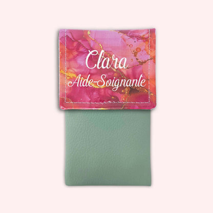 Pochette aimantée Marbre Rose Doré