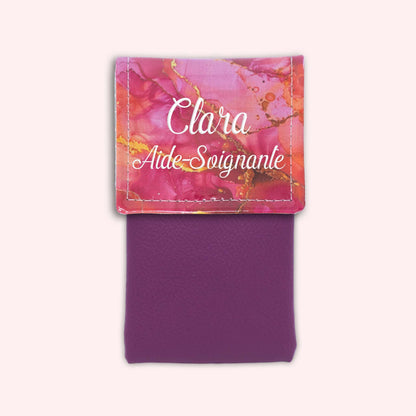 Pochette aimantée Marbre Rose Doré