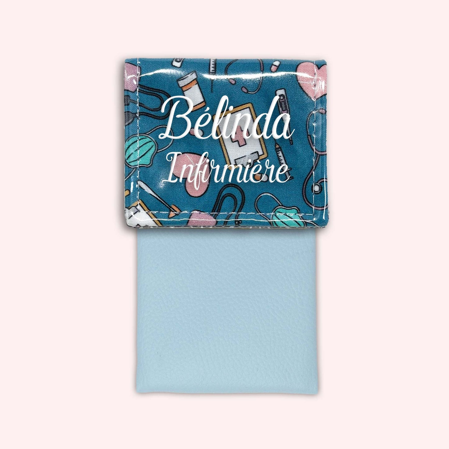 Pochette aimantée Médical Bleu Canard