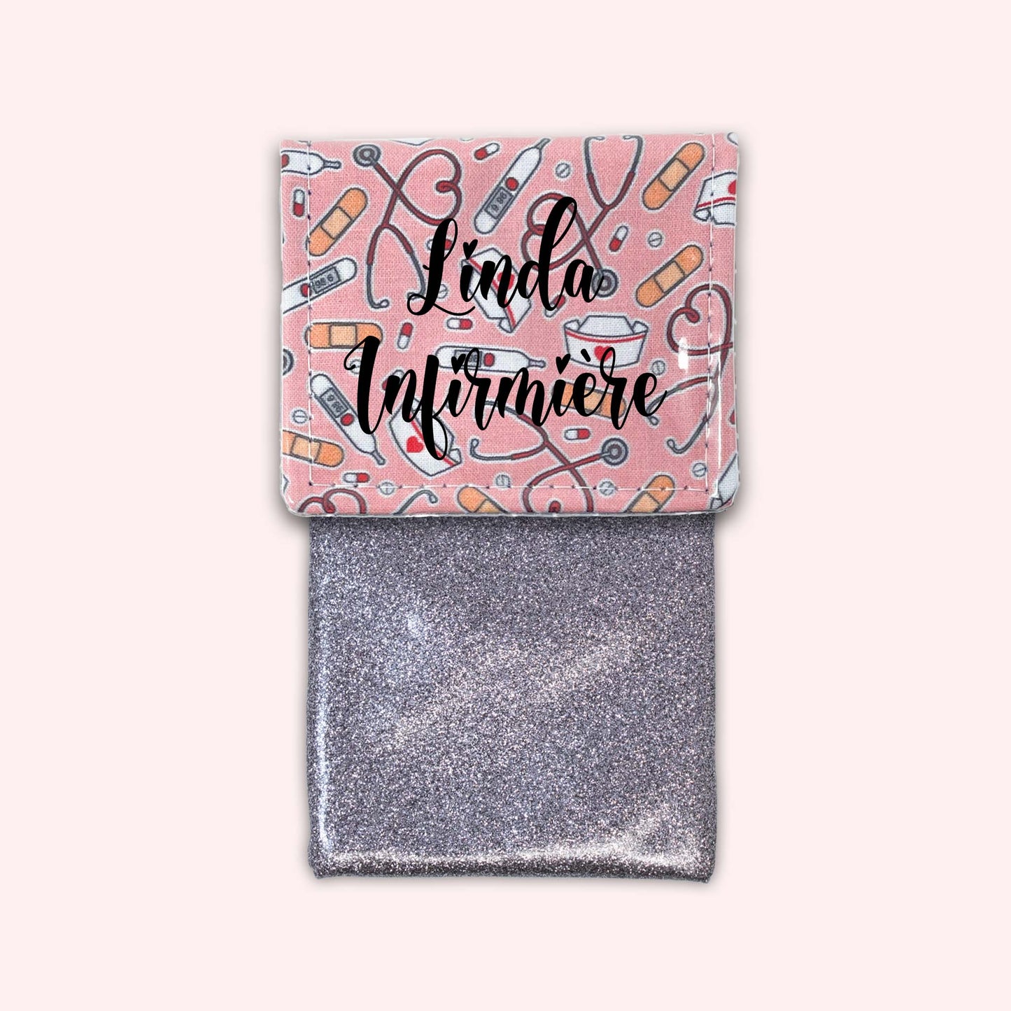Pochette aimantée Médical Rose pâle