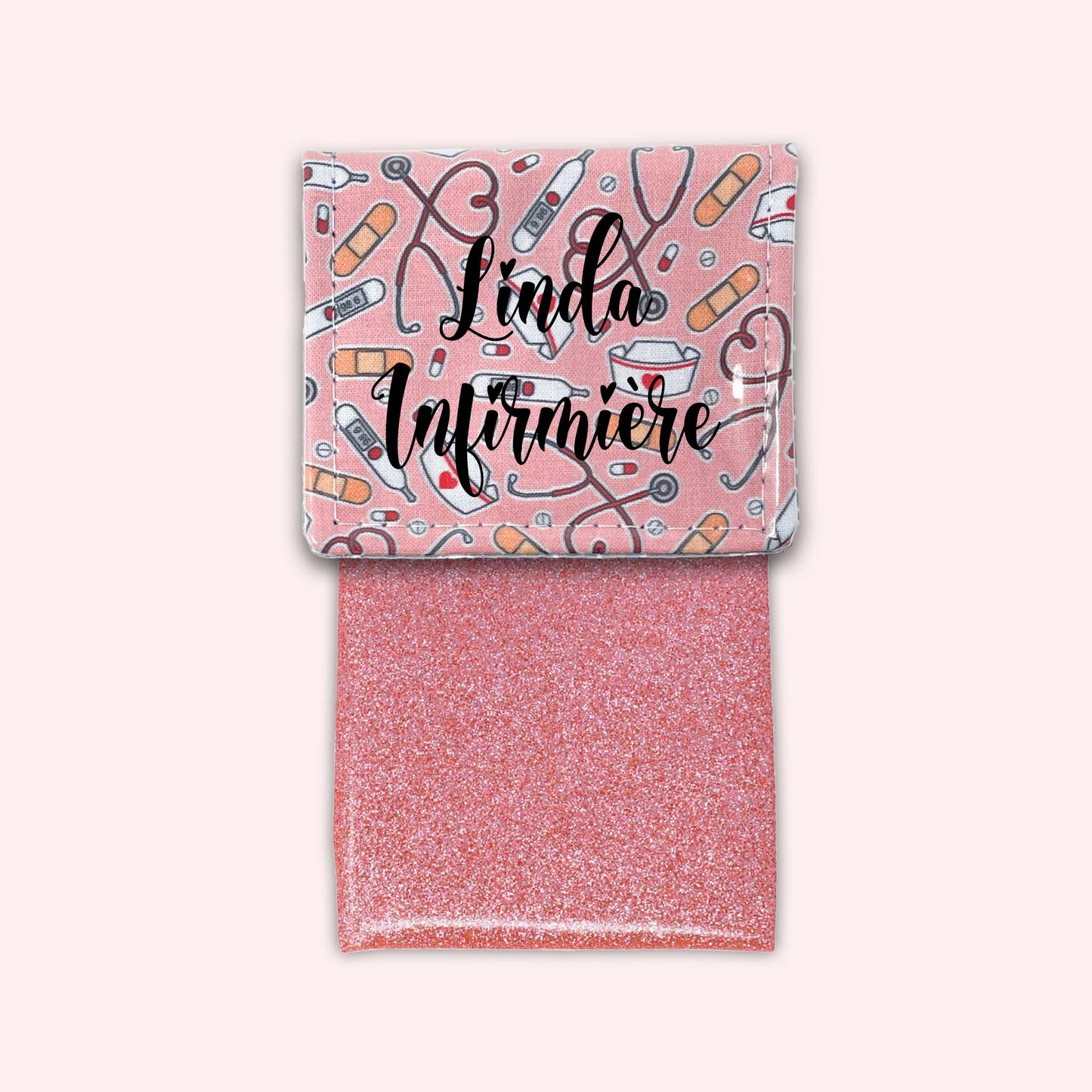 Pochette aimantée Médical Rose pâle