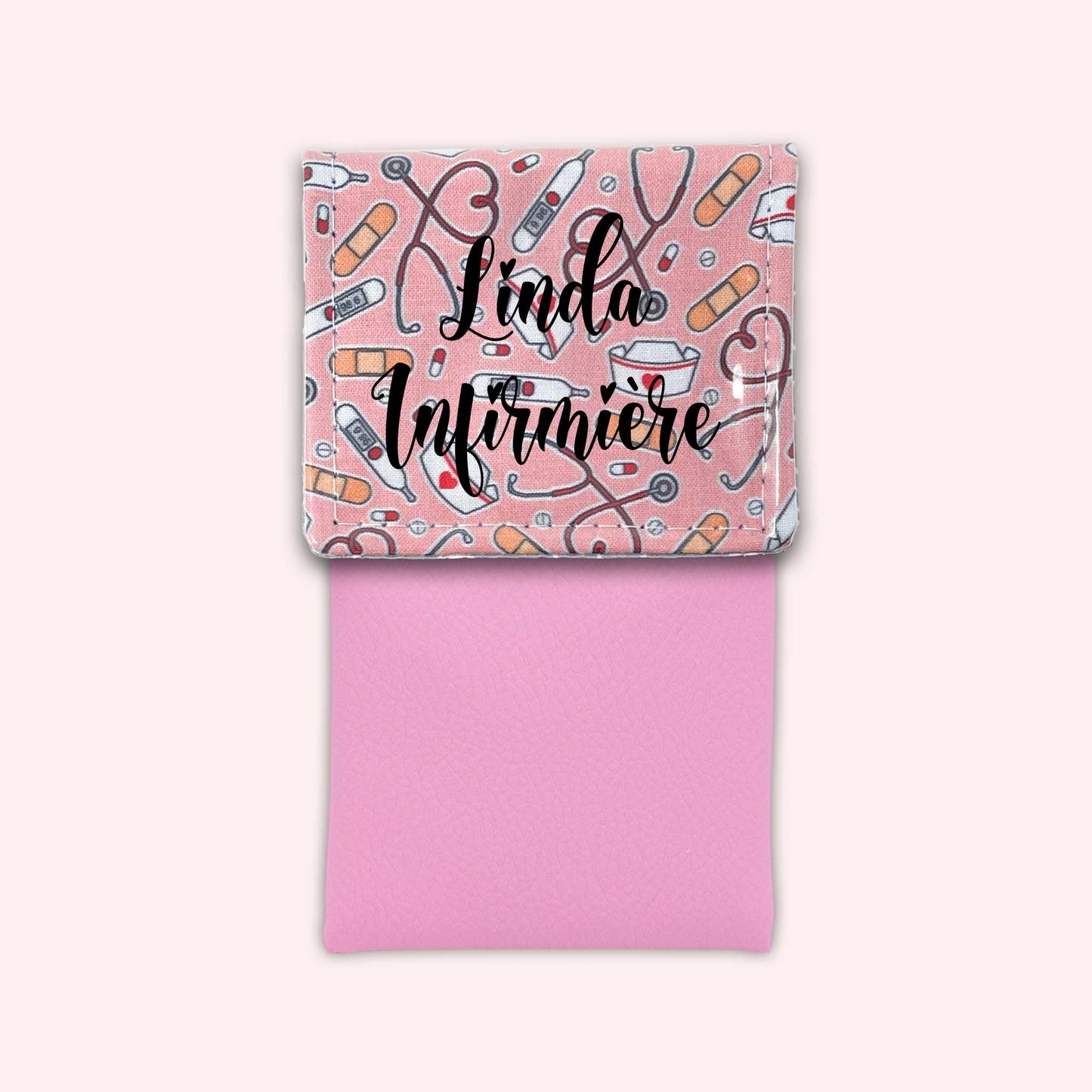 Pochette aimantée Médical Rose pâle