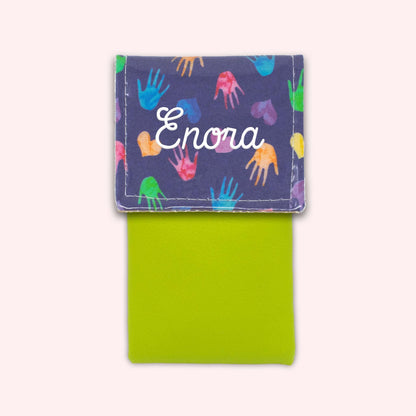 Heart on hand magnetic pouch