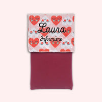 Pochette aimantée Coeurs Rouge et Blanc