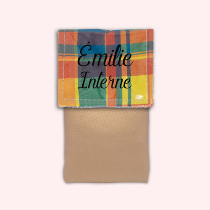 Pochette aimantée Madras Antilles