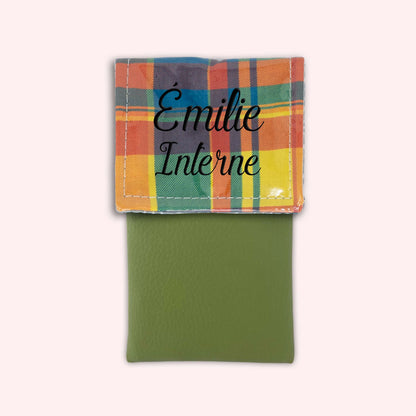 Pochette aimantée Madras Antilles