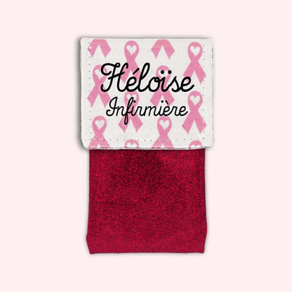 Pochette aimantée Rubans Roses