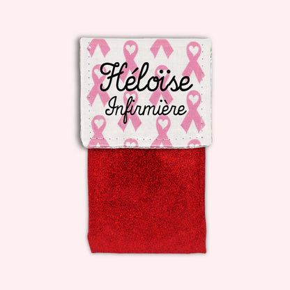 Pochette aimantée Rubans Roses