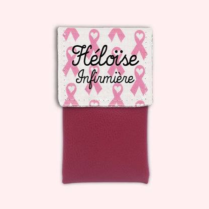 Pochette aimantée Rubans Roses