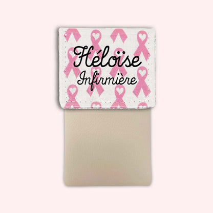 Pochette aimantée Rubans Roses