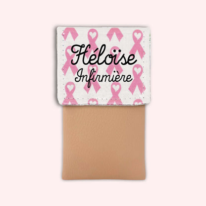 Pochette aimantée Rubans Roses