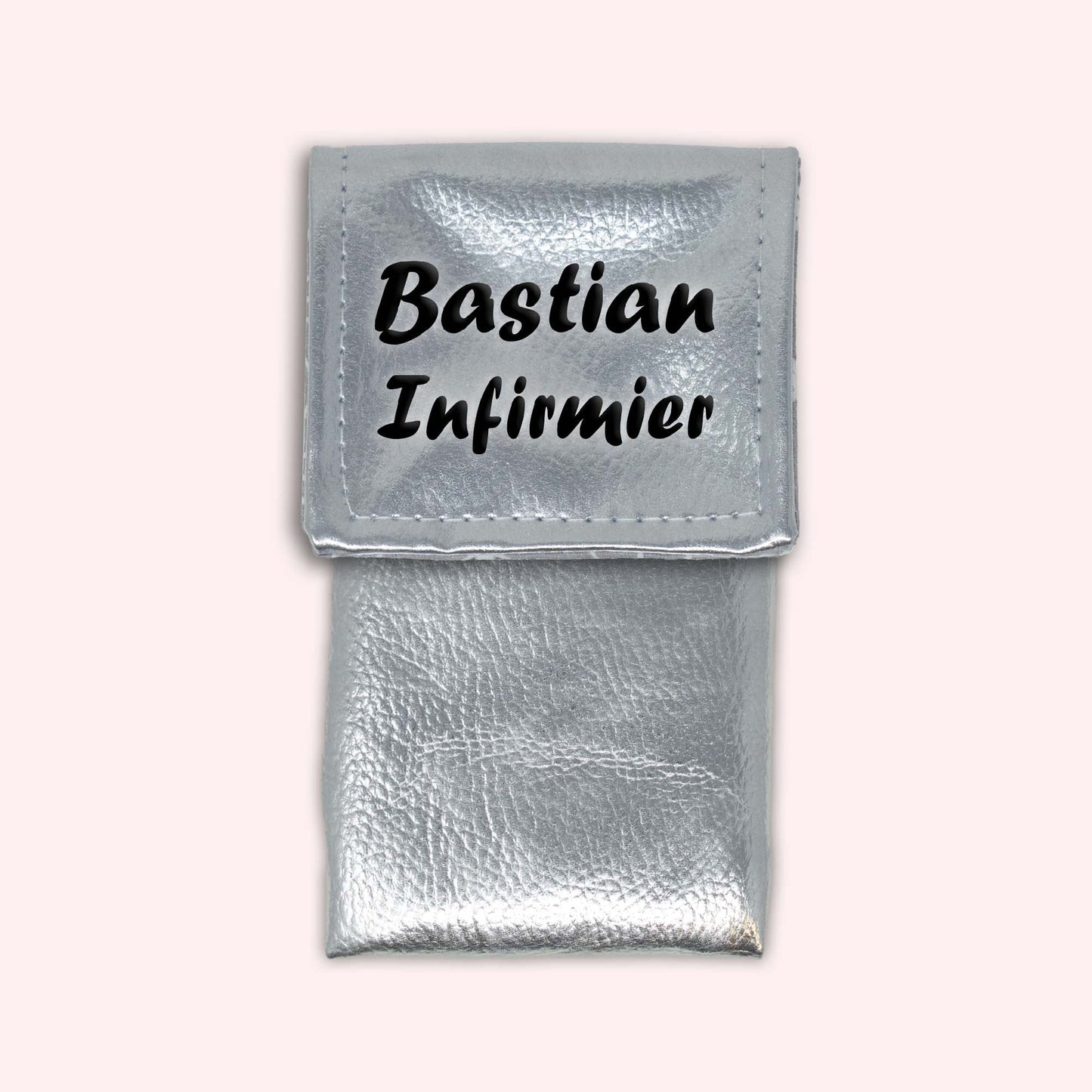 Pochette aimantée Argent métallisé
