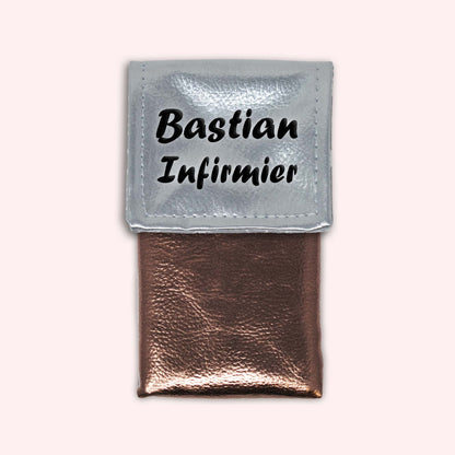 Pochette aimantée Argent métallisé