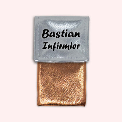 Pochette aimantée Argent métallisé