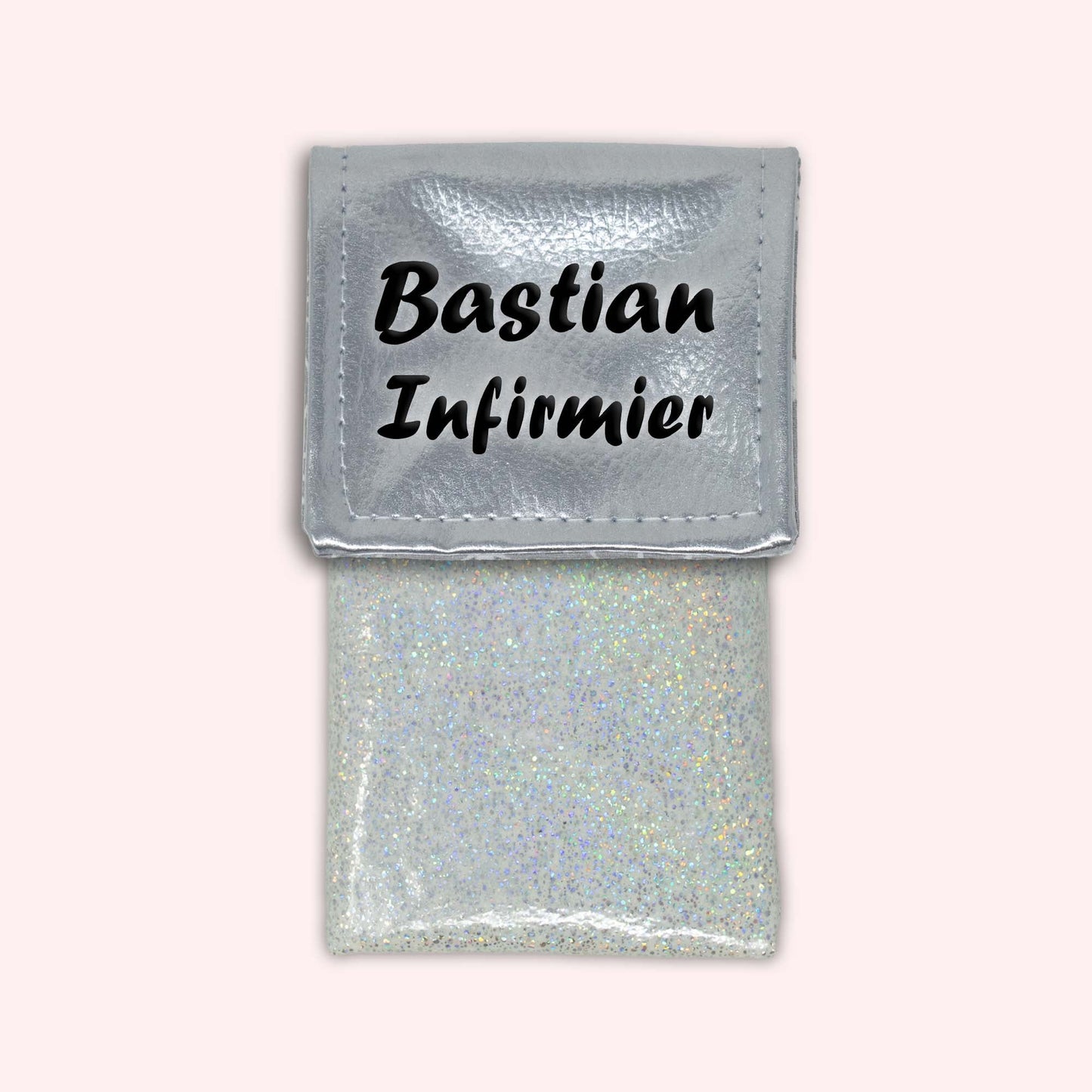 Pochette aimantée Argent métallisé