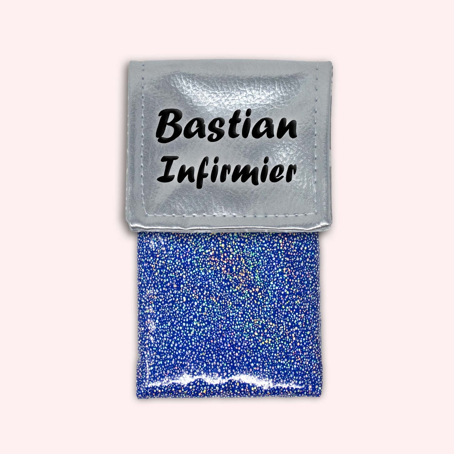 Pochette aimantée Argent métallisé